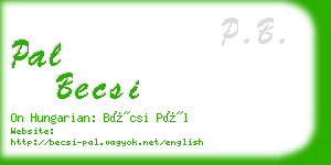 pal becsi business card